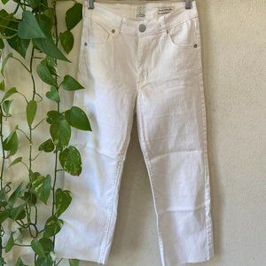 COTTON ON Mid Slim Straight Cropped Denim